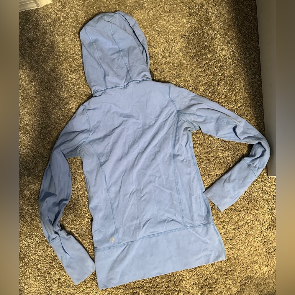 Size 4 Lululemon stretchy hoodie. Bought in Vegas. Nylon/Lycra/spandex. - Picture 2 of 6